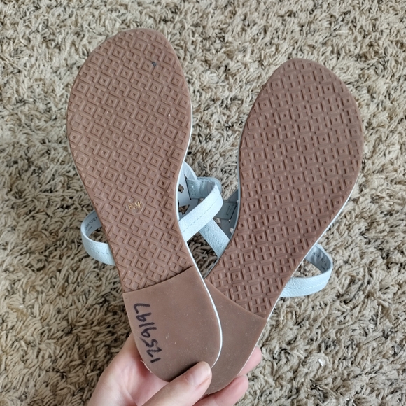 Tory Burch Miller thong baby blue leather sandals sz 8,5 - Picture 5 of 5